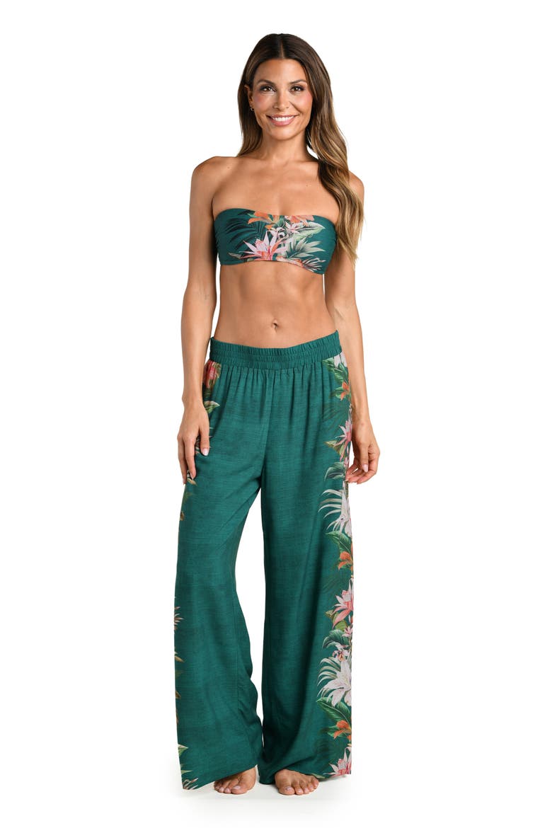 Courtyard Palms Wide Leg Pants Cover-Up, Alternate, color, JUNGLE