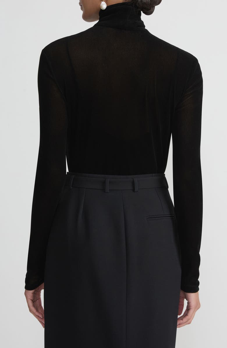 Lafayette 148 New York Semisheer Mock Neck Sweater, Alternate, color,