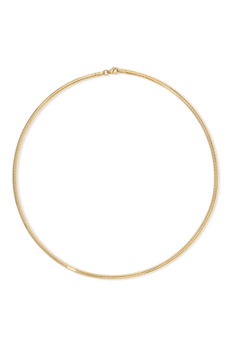 Omega Chain Necklace, Main, color, YELLOW GOLD