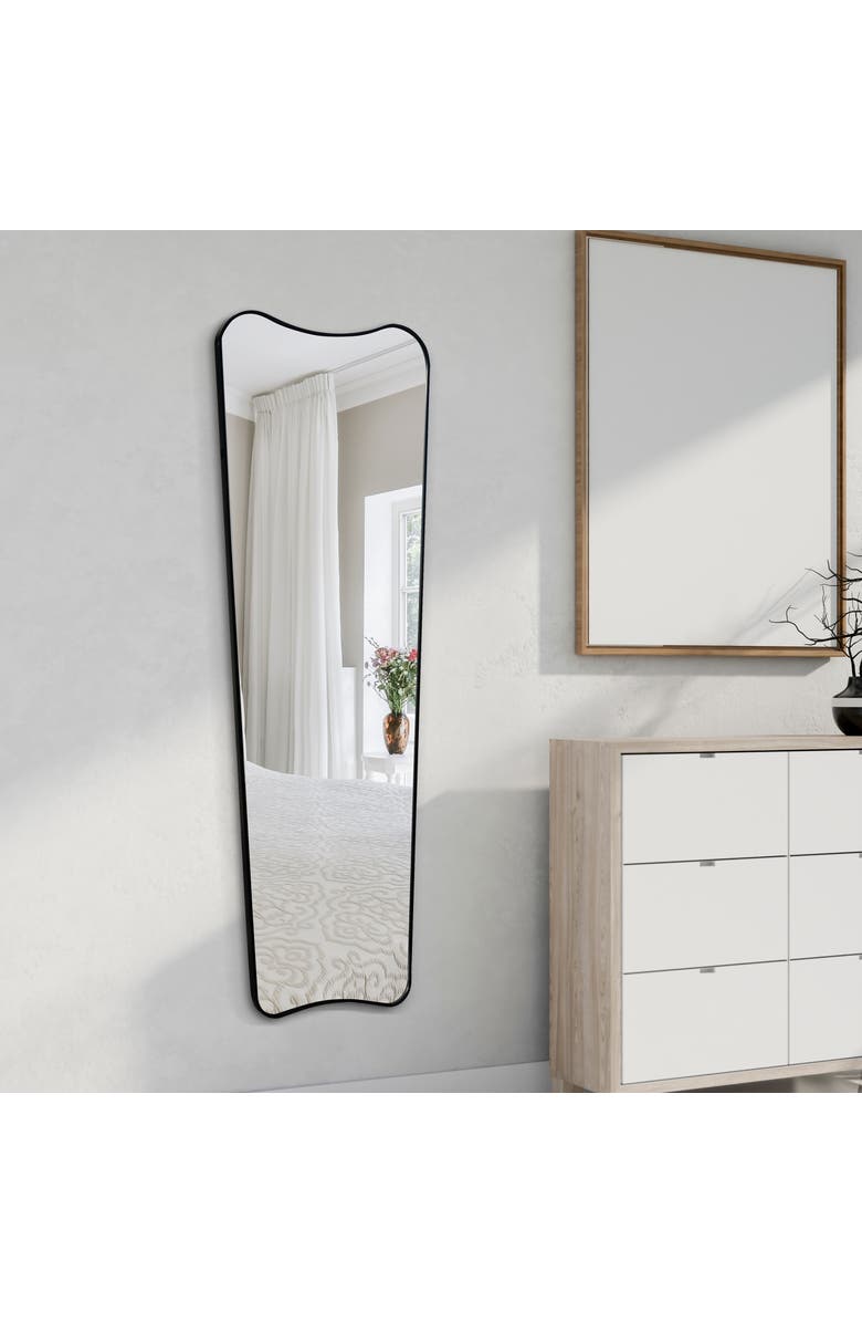 JONATHAN Y Alfie Rectangular Metal Framed Wall Mounted Full-Length Mirror, Alternate, color,