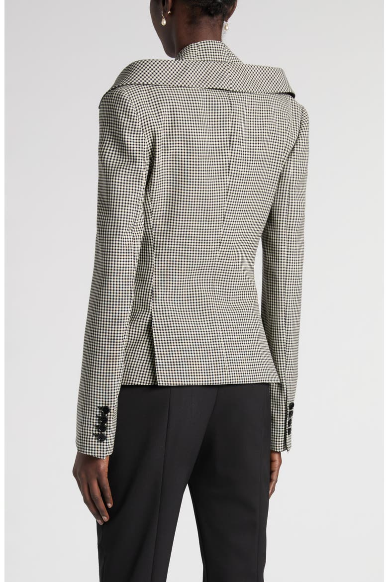 Houndstooth Off the Shoulder Wool Harness Jacket, Alternate, color, BLACK/IVORY
