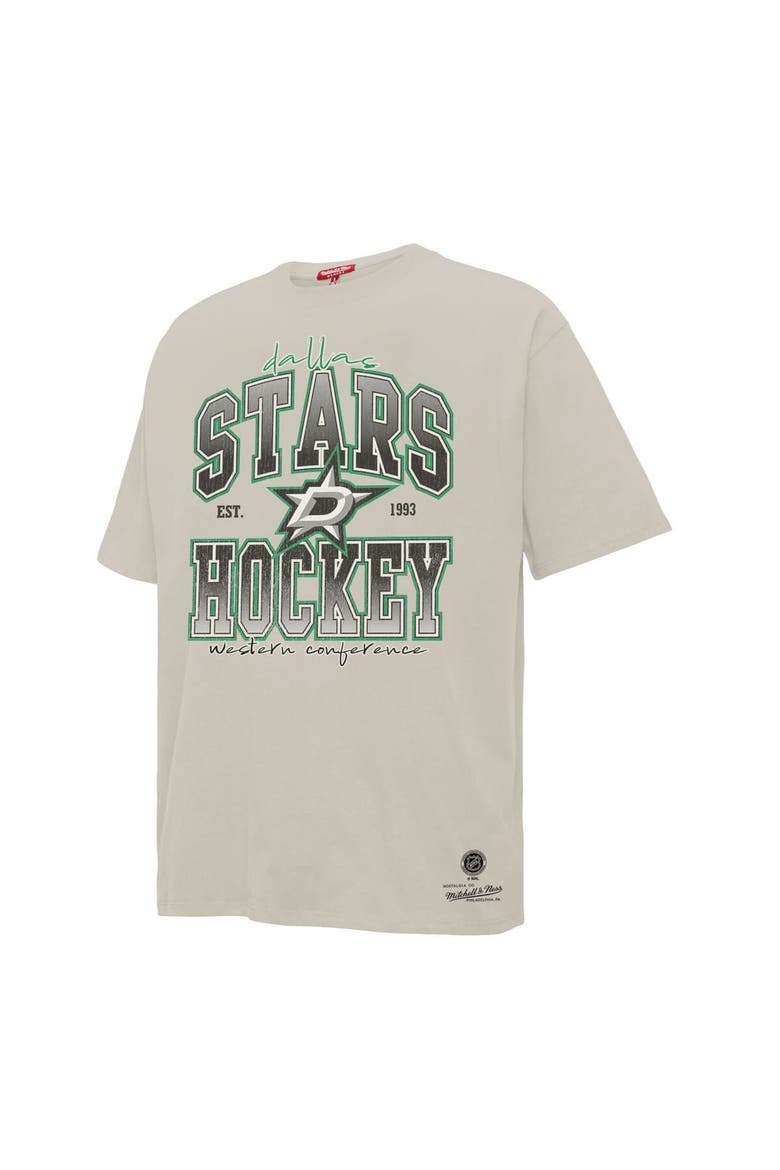 Women's Mitchell & Ness Cream Dallas Stars Dump & Chase Boyfriend T-Shirt, Alternate, color, Cream