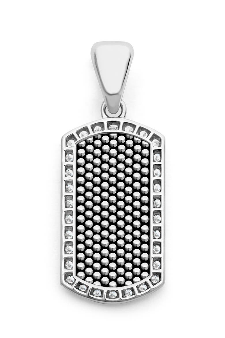 Men's Anthem Diamond Tag Amulet, Alternate, color, WHITE