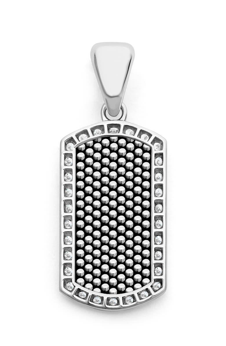 LAGOS Men's Anthem Diamond Tag Amulet, Alternate, color, White