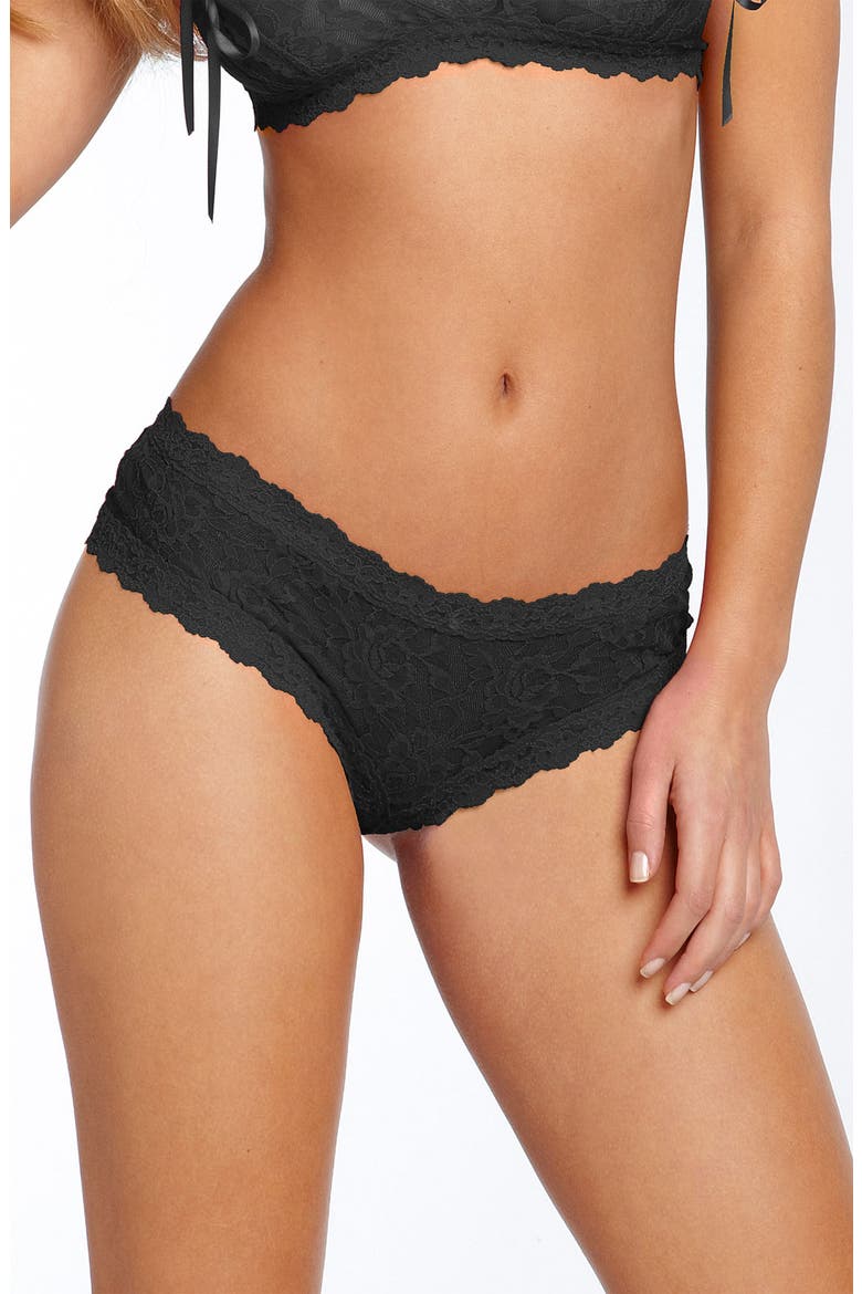 Open Gusset Hipster Panties, Alternate, color, BLACK