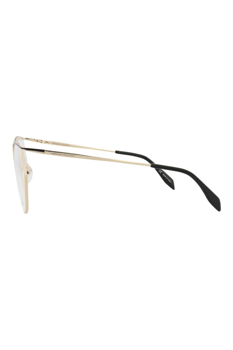 57mm Cat Eye Sunglasses, Alternate, color, GOLD TRANSPARENT