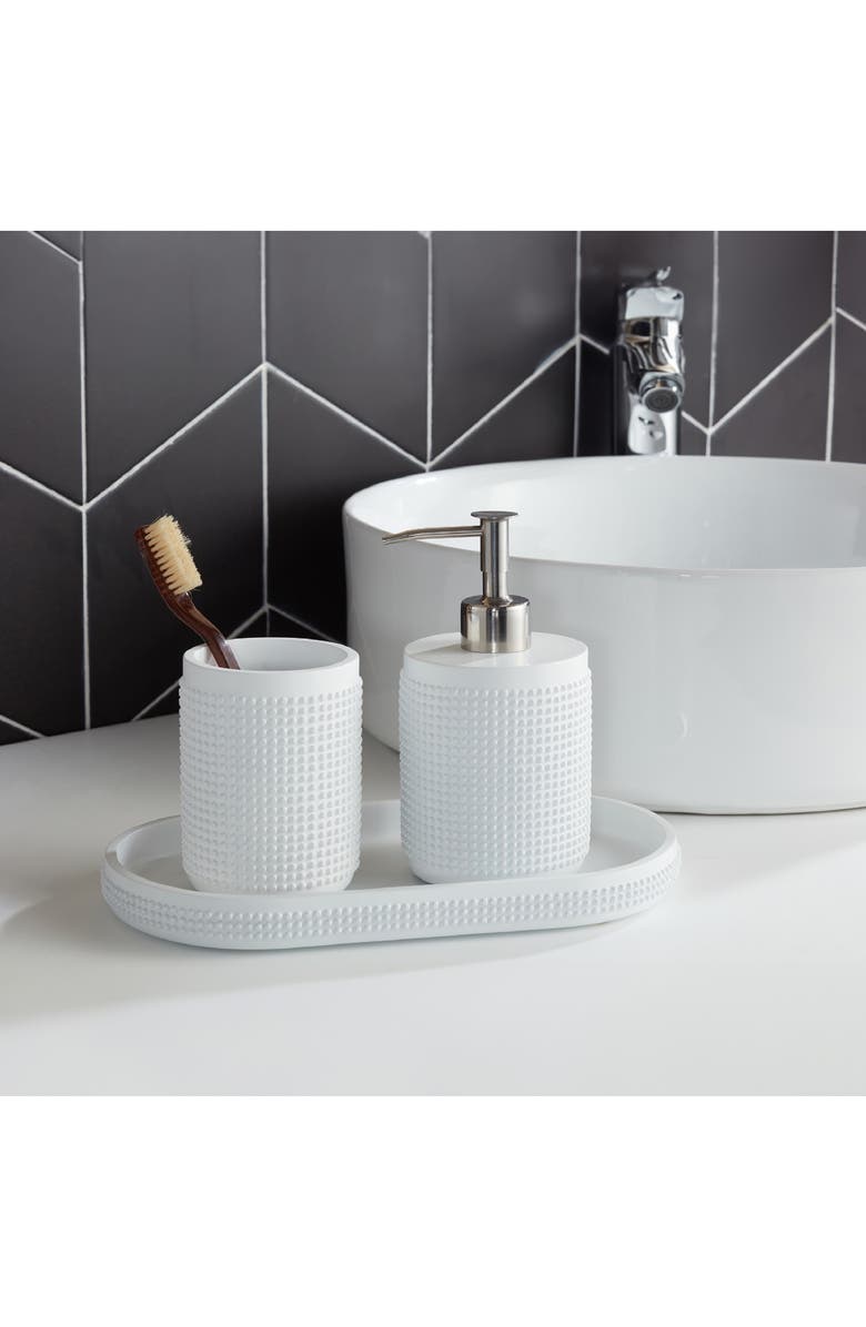 ROSELLI TRADING COMPANY 3-Piece Bathroom Accessories Set, Alternate, color, White