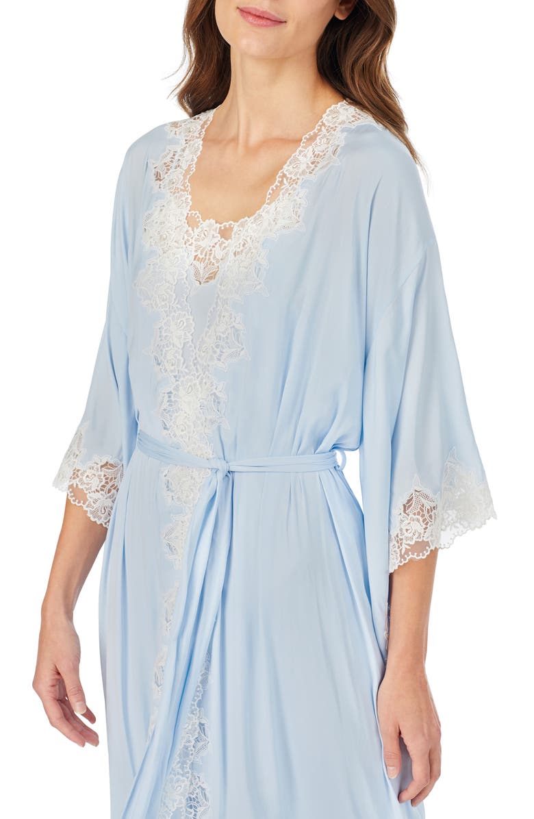 Eileen West Ballet Satin Robe, Alternate, color, Blue