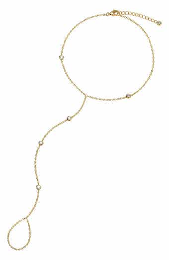Cubic Zirconia Hand Chain Bracelet