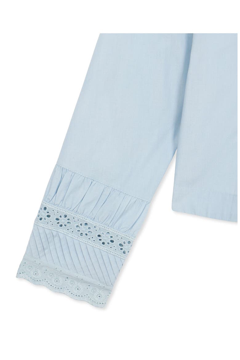 Woven High Neck Blouse, Alternate, color, Light Blue