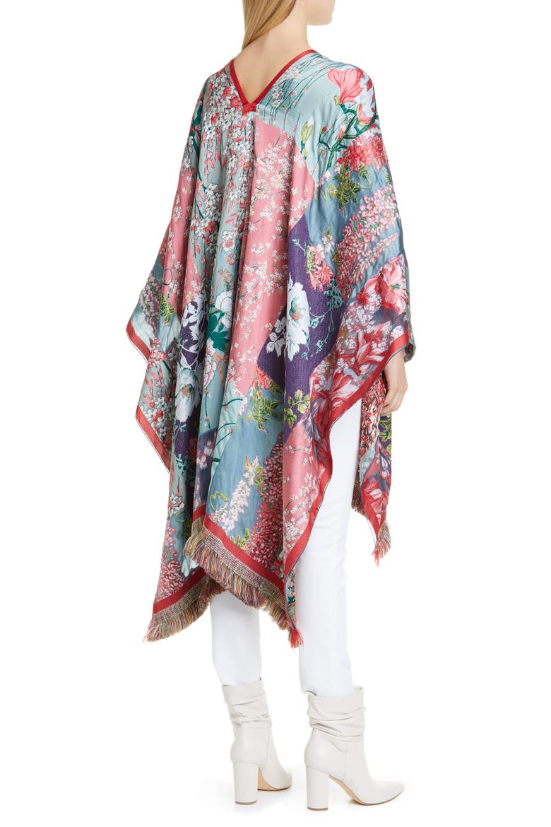 Floral Fringe Cape, Alternate, color, MULTI