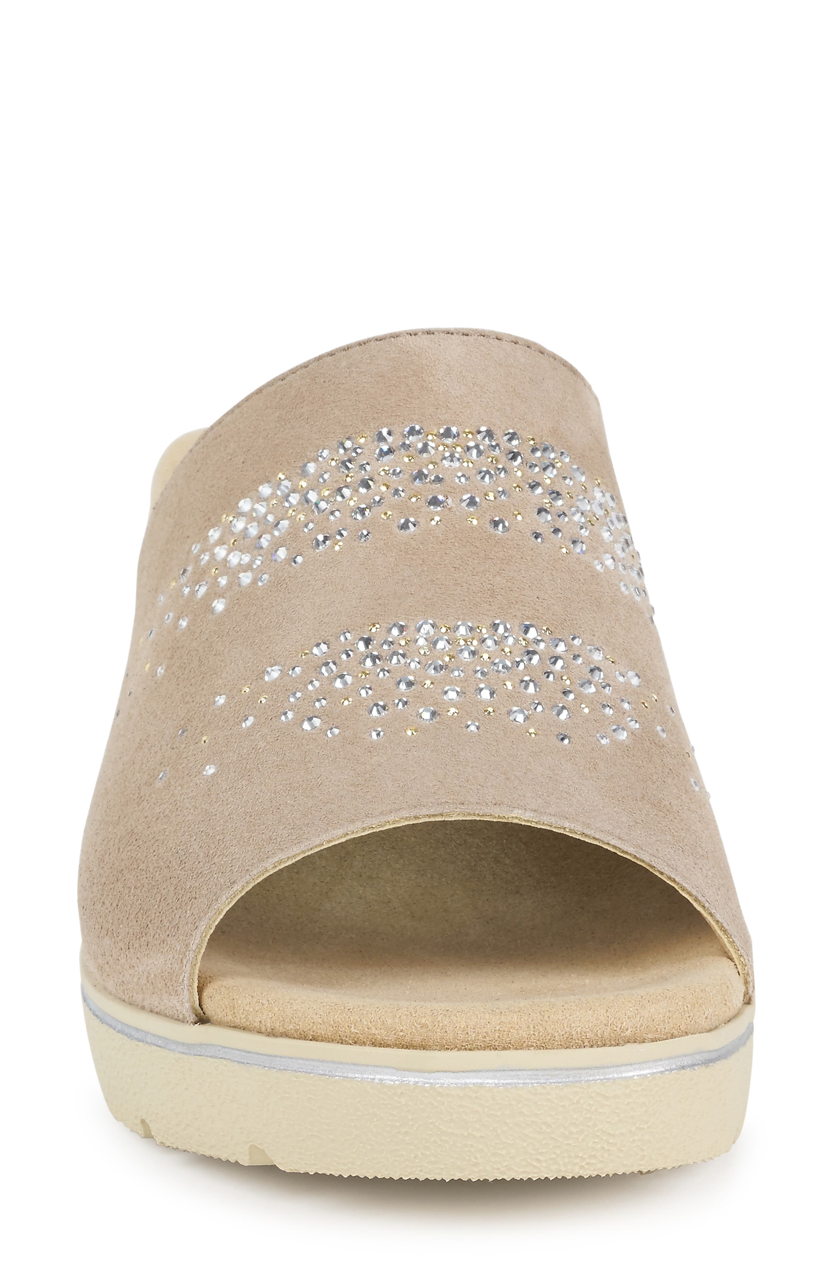 Mephisto Enzia Sparkle Wedge Slide Sandal, Alternate, color, 