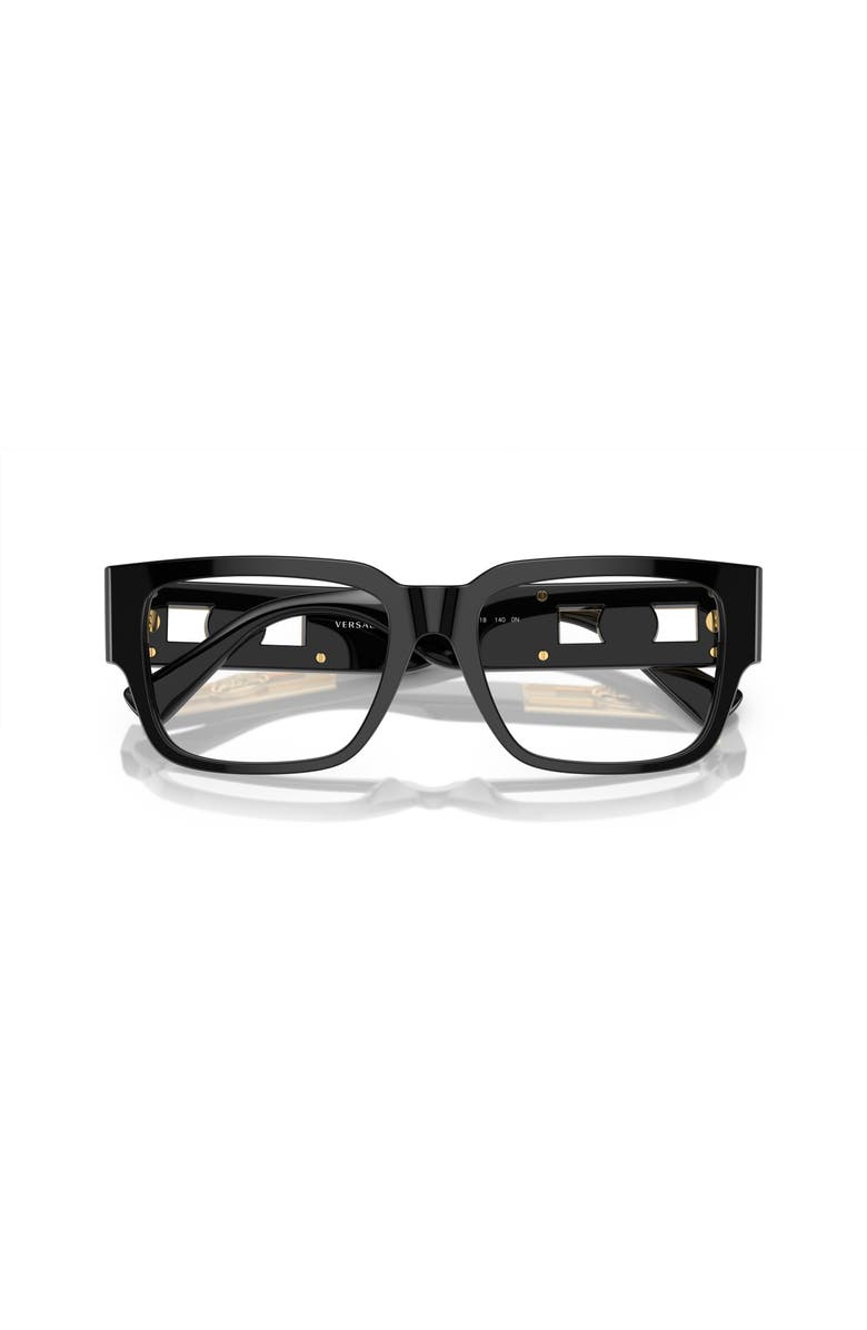 Versace 55mm Square optical glasses, Alternate, color, Black/Gold