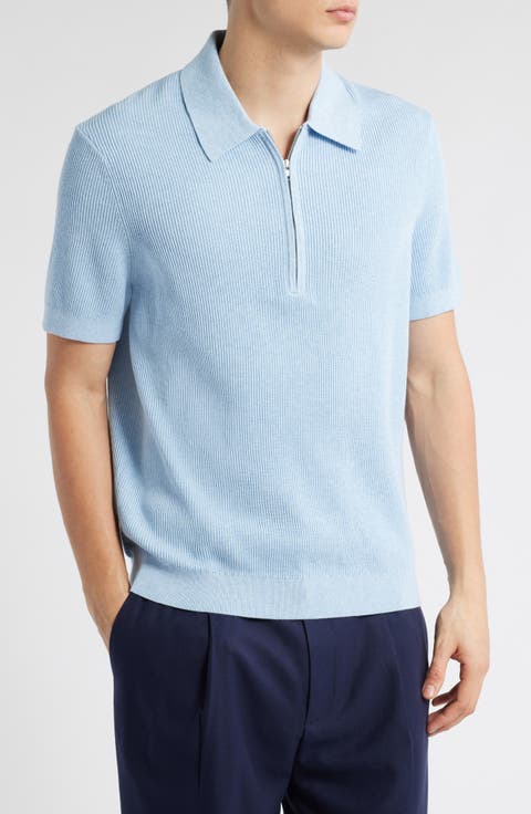 Hansie 6600 Organic Cotton Quarter Zip Sweater Polo