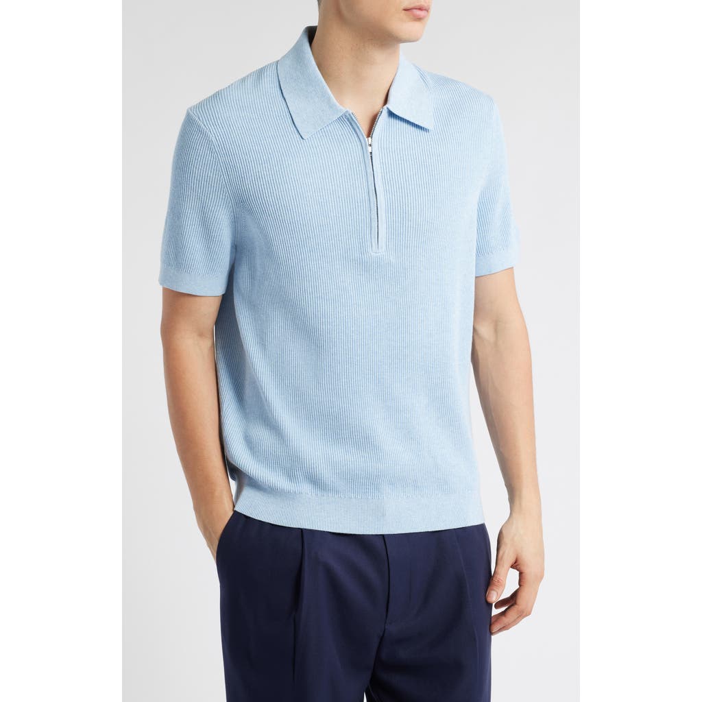 Nn07 Hansie 6600 Organic Cotton Quarter Zip Sweater Polo In Animal Print