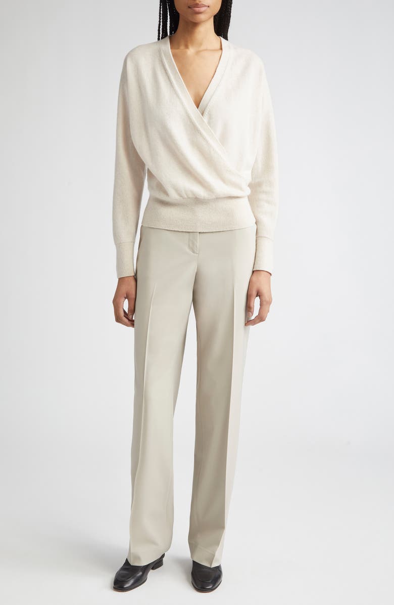 Lafayette 148 New York Draped Cashmere Sweater, Alternate, color,