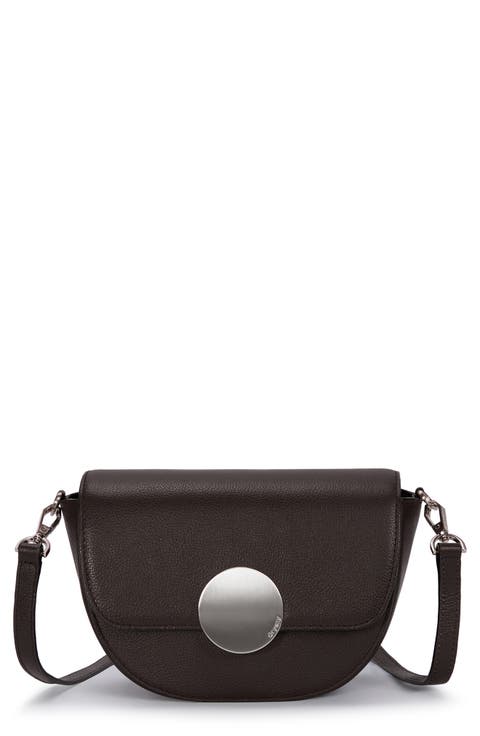 Lottie Leather Saddle Crossbody Bag