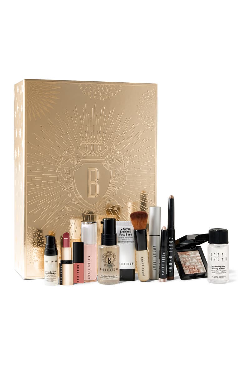 Dazzle & Glow 12-Day Makeup + Skincare Advent Calendar Gift Set $299 Value, Main, color, NO COLOR
