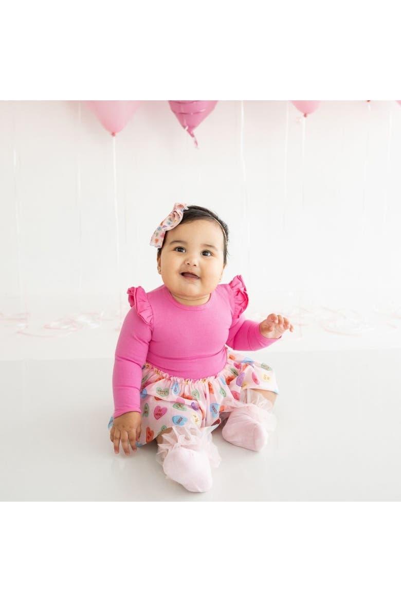 Candy Hearts Valentine's Day Tulle Bow Baby Headband, Alternate, color, Multicolor