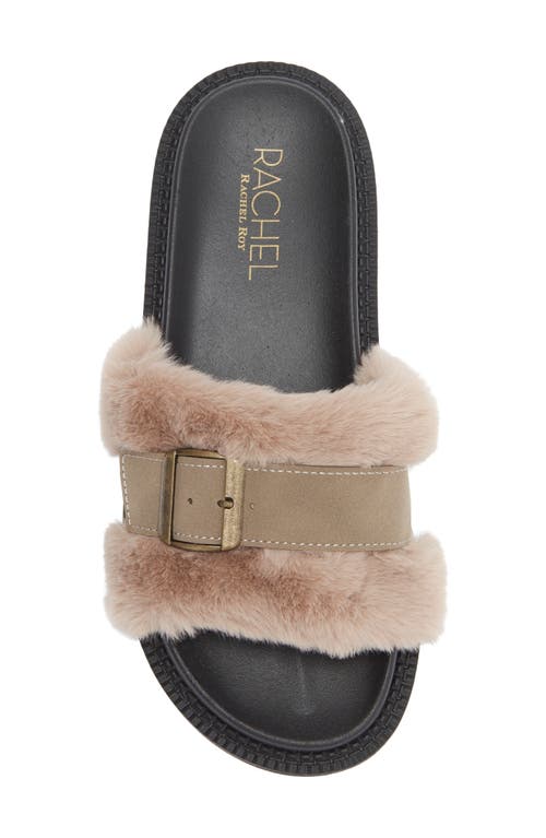 Rachel Roy Birch Faux Fur Slipper In Neutral