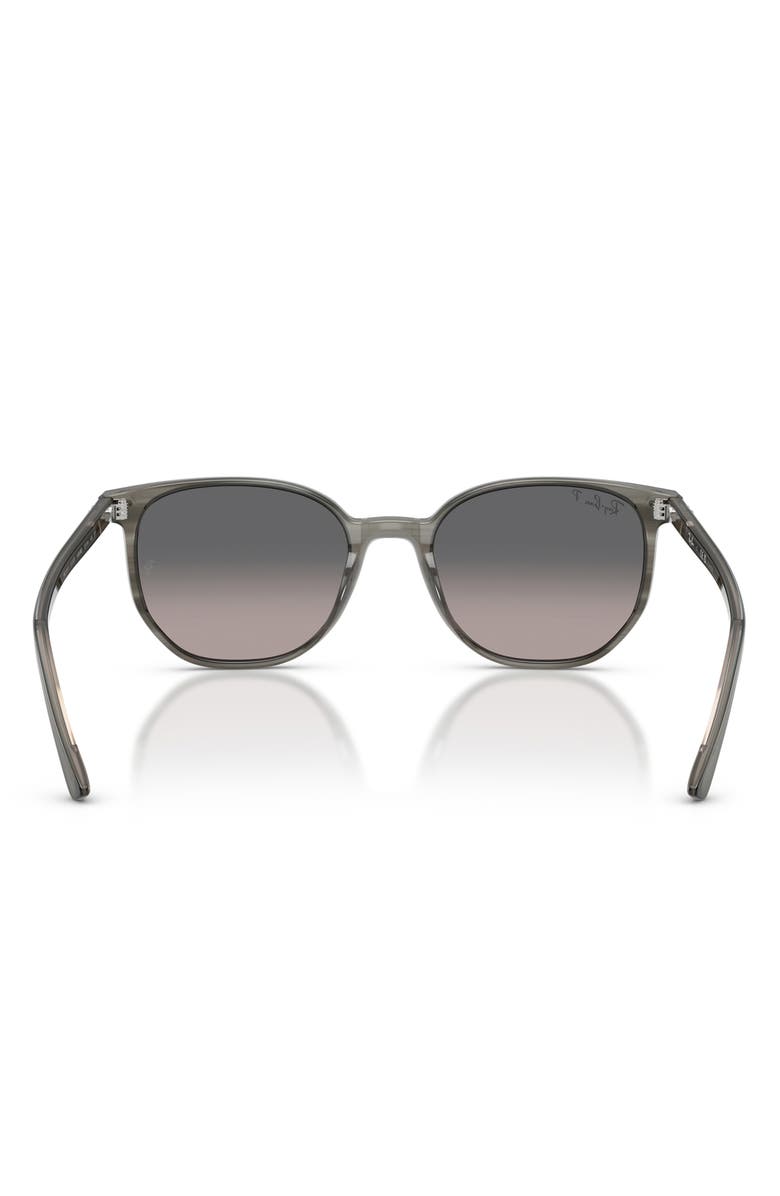 Ray-Ban Elliot 54mm Polarized Square Sunglasses, Alternate, color, Striped Grey / Grey Gradient