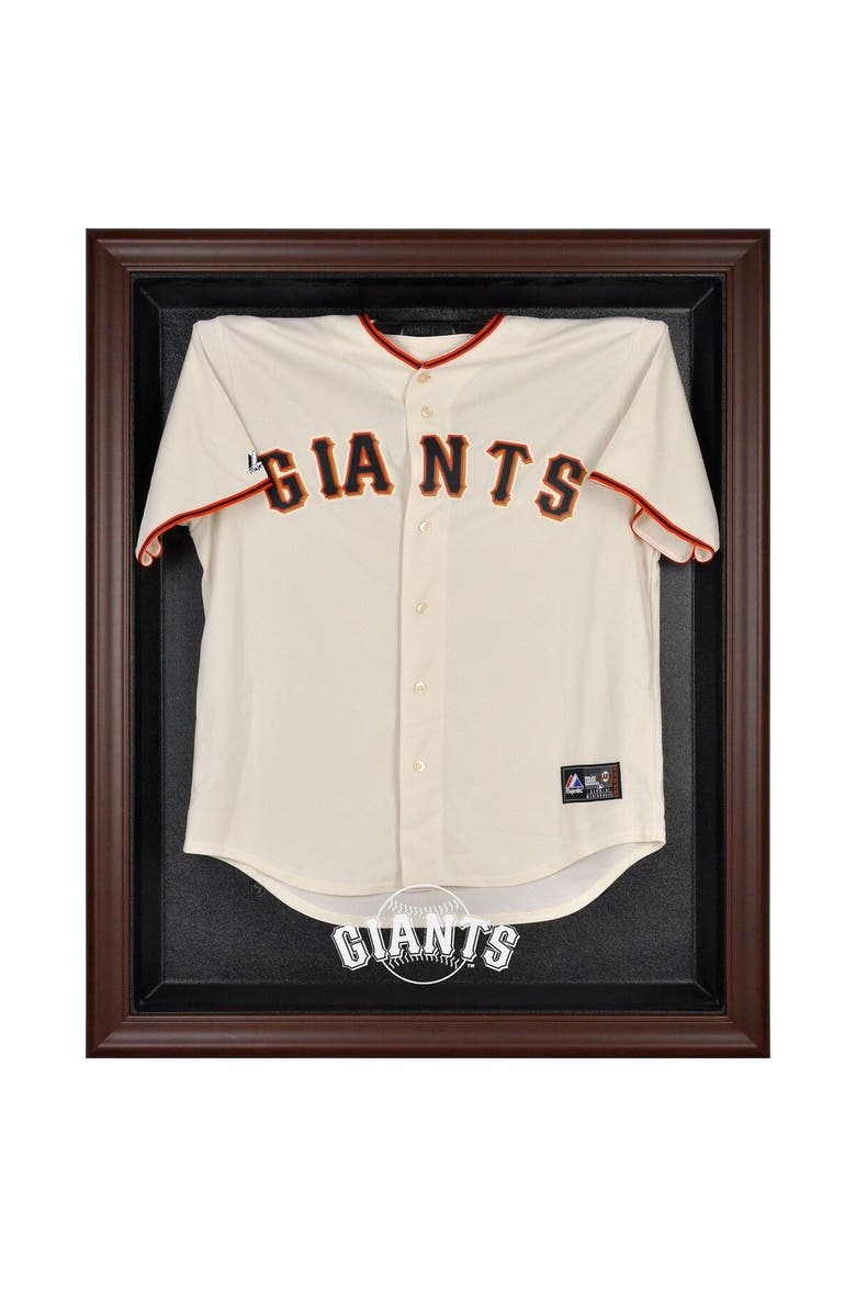 FANATICS AUTHENTIC San Francisco Giants Brown Framed Logo Jersey Display Case, Main, color, 