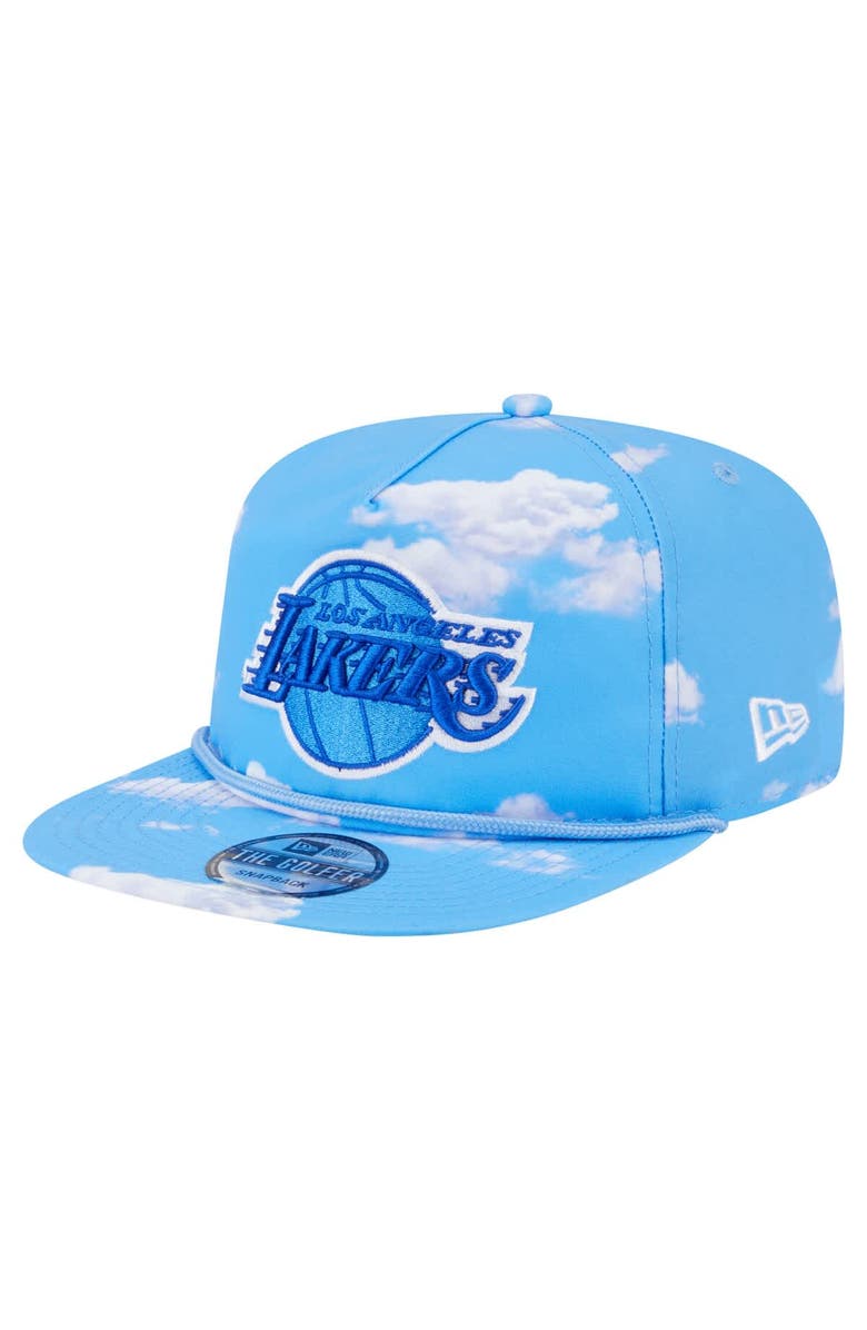 New Era Men's New Era Light Blue Los Angeles Lakers Head in the Clouds Golfer Rope Adjustable Hat, Main, color, Light Blue