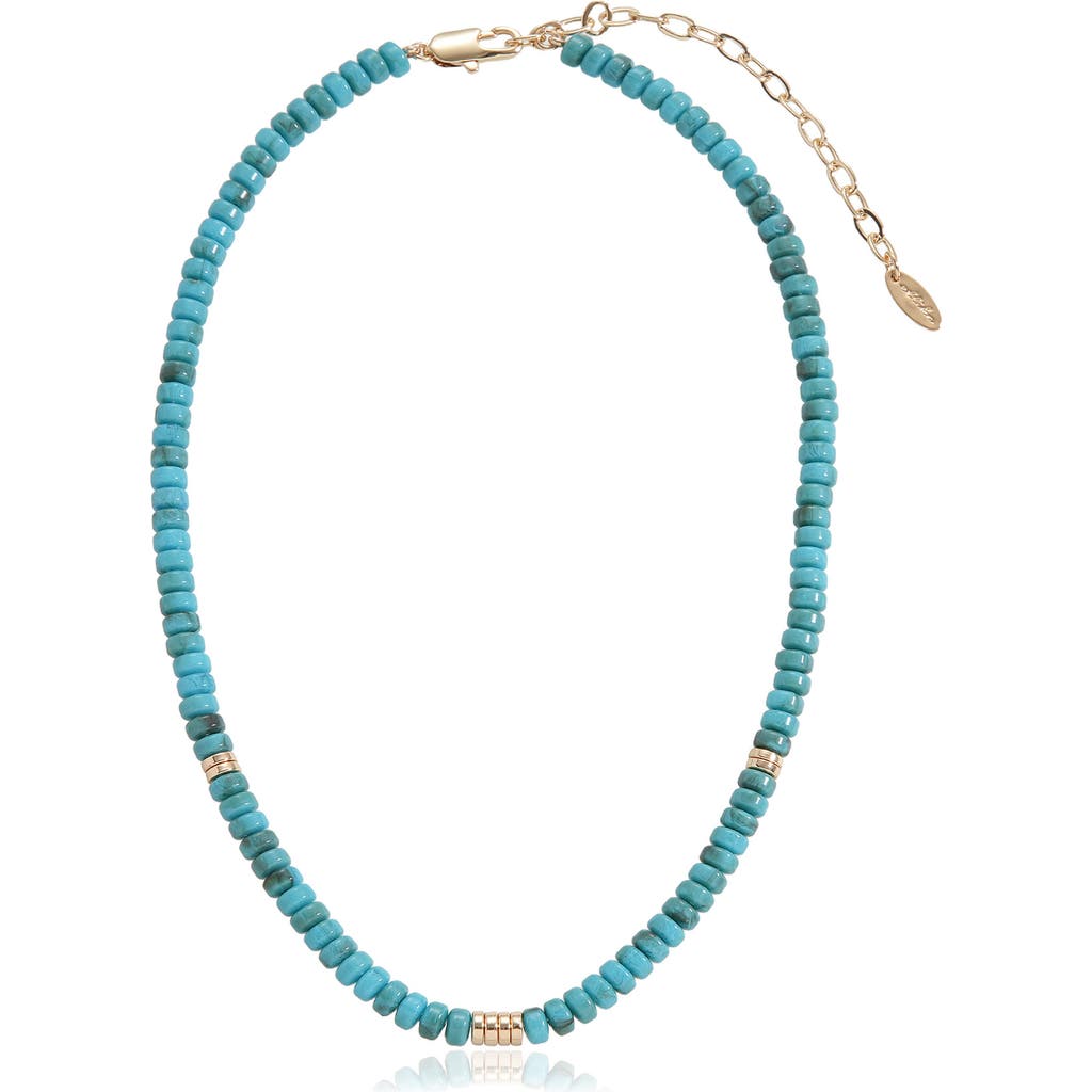 Ettika Synthetic Turquoise Beaded Disc Necklace at Nordstrom Rack