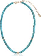 Ettika Synthetic Turquoise Beaded Disc Necklace