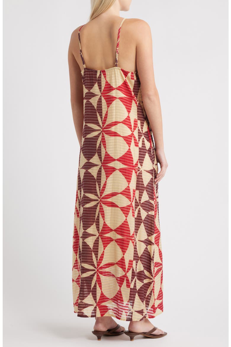 Floral Maxi Slipdress, Alternate, color, RED