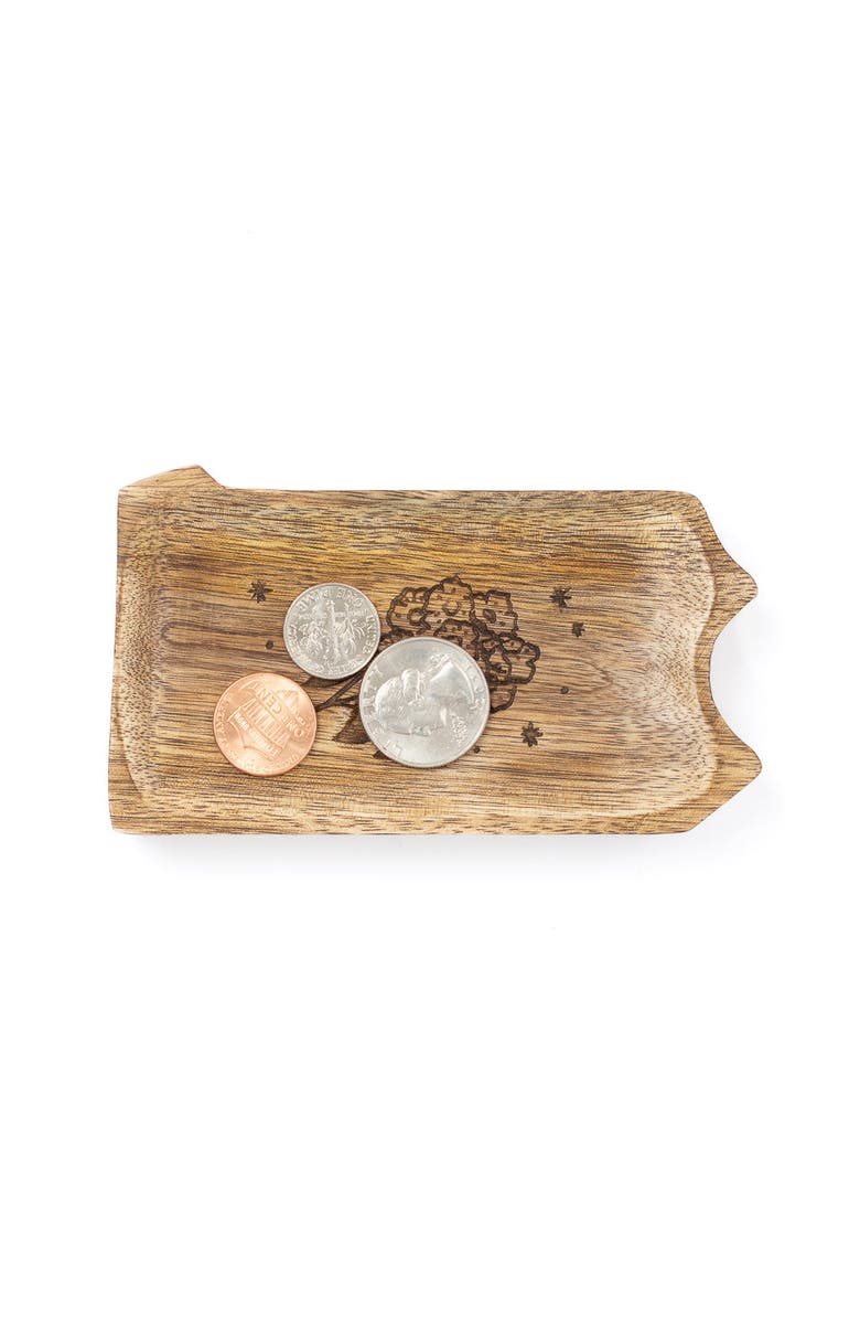 Matr Boomie Pennsylvania State Mountain Laurel Trinket Dish, Alternate, color, Natural