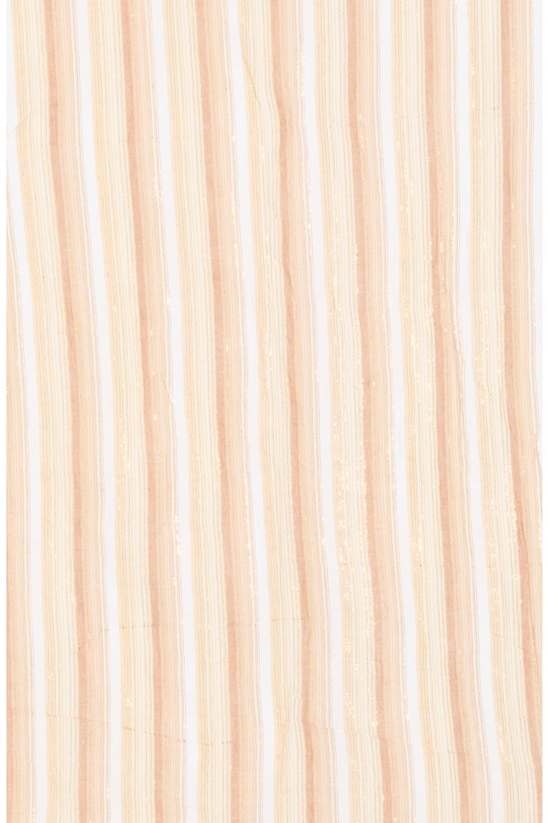 Stripe Metallic Thread Scarf, Alternate, color, IVORY/ GOLD