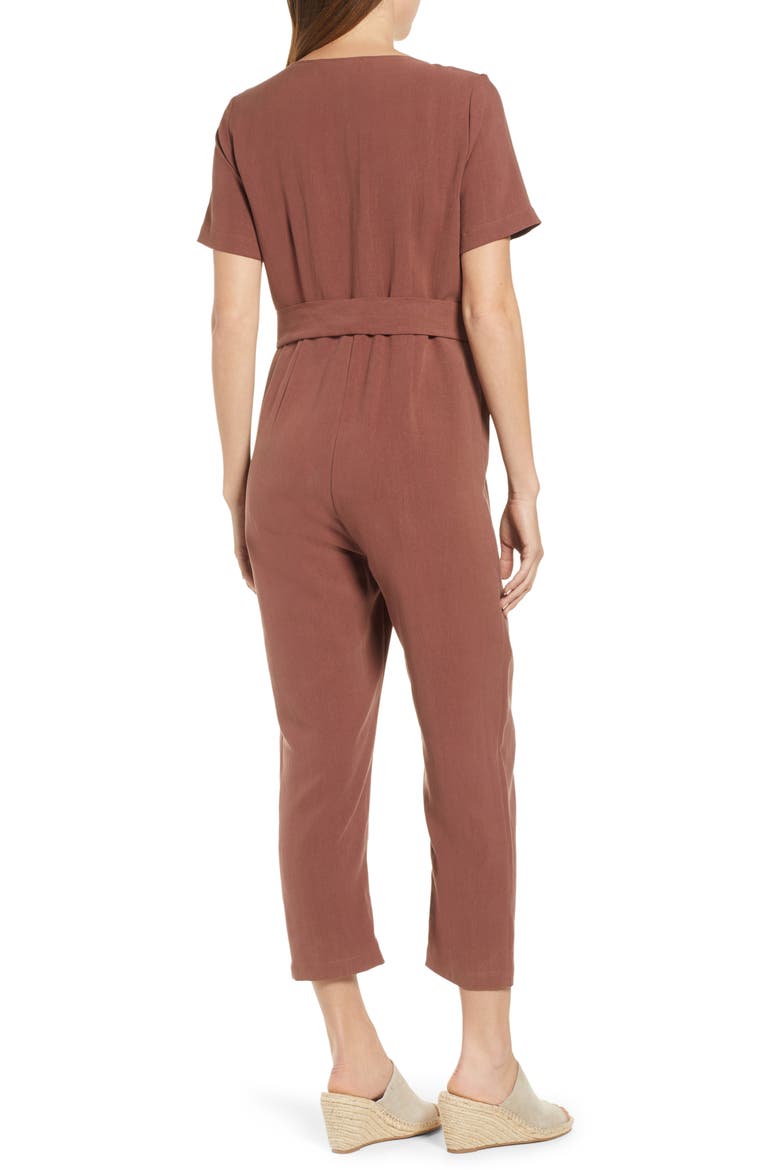 The Noelle Maternity Nursing Friendly Jumpsuit, Alternate, color, ANISE