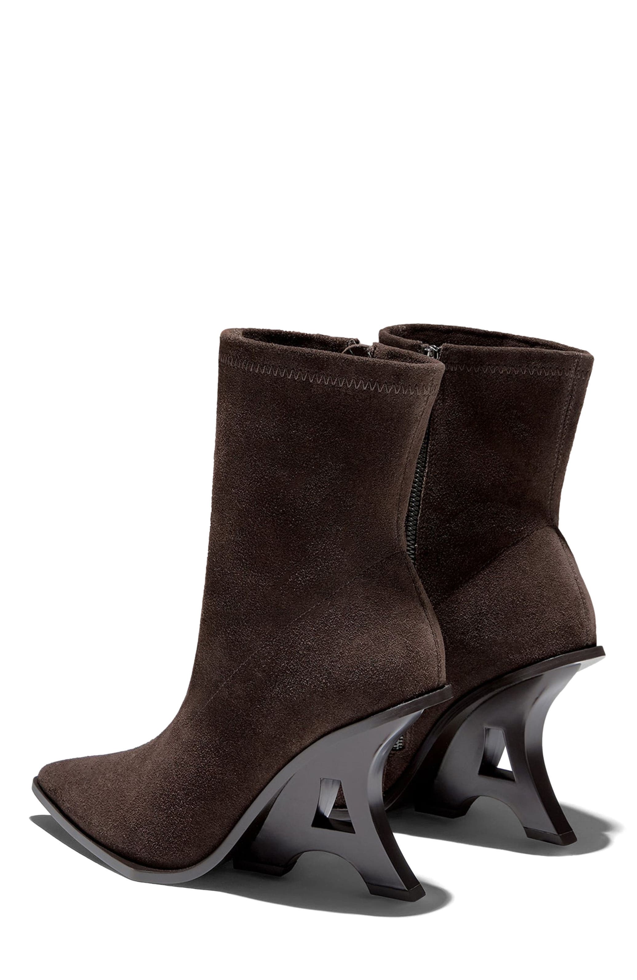The Eiffel Heeled Suede Boot, Alternate, color, Espresso