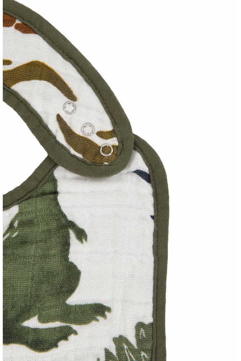 3-Pack Classic Cotton Muslin Bibs, Alternate, color, DINO FRIENDS 2