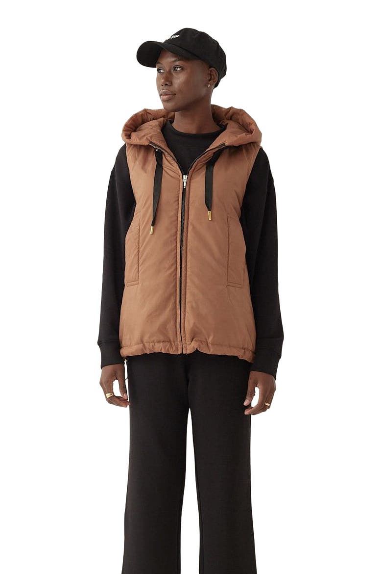 The Hooded Vest, Alternate, color, Black