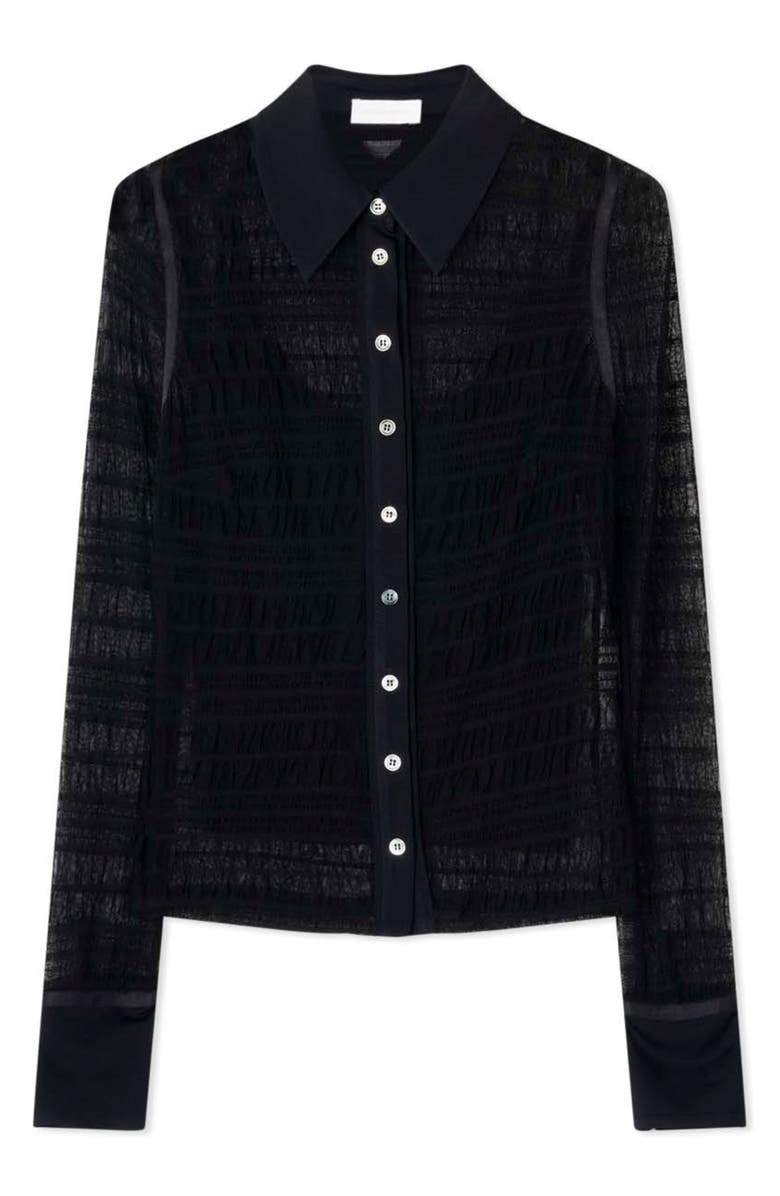 Simkhai Robin Seersucker Mesh Blouse, Alternate, color, 