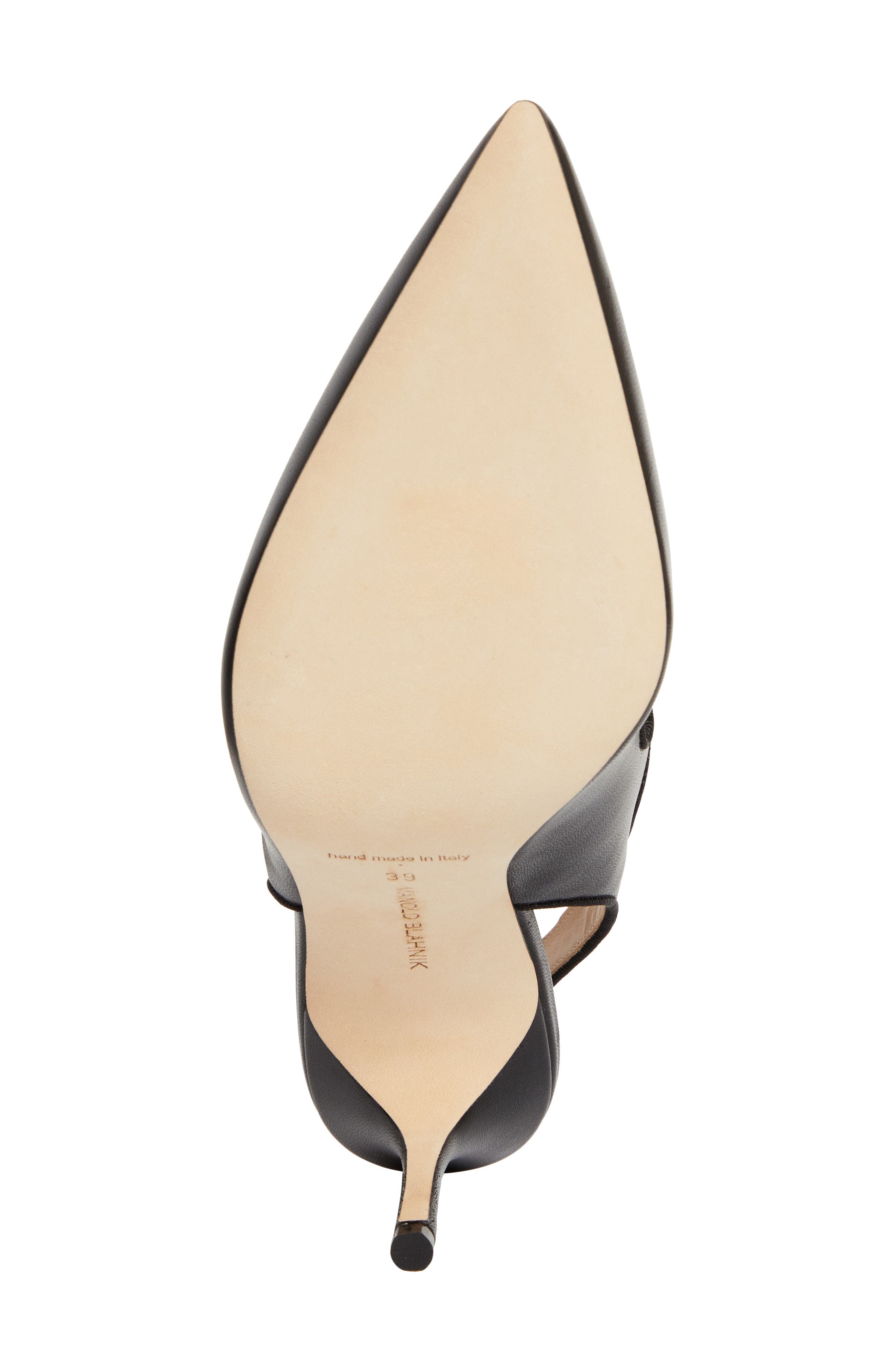 Manolo Blahnik Camparisli Pointed Toe Mary Jane Slingback Pump, Alternate, color, Black