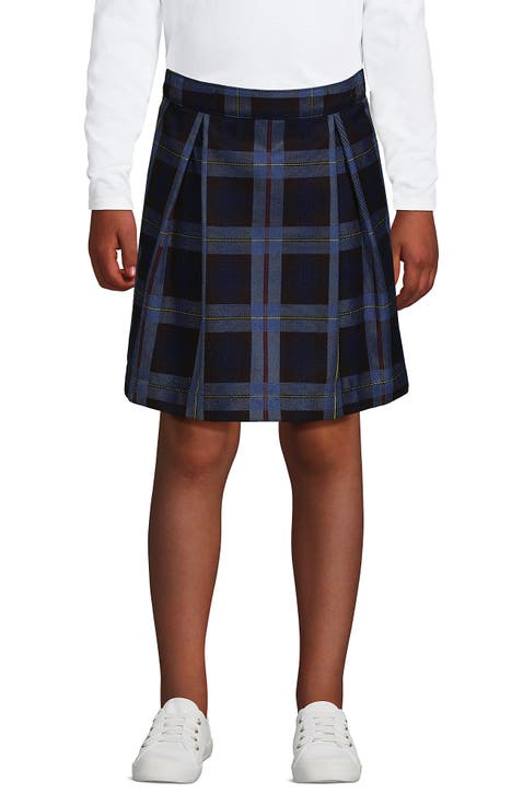 School Uniform Girls Plaid Skort Top of Knee