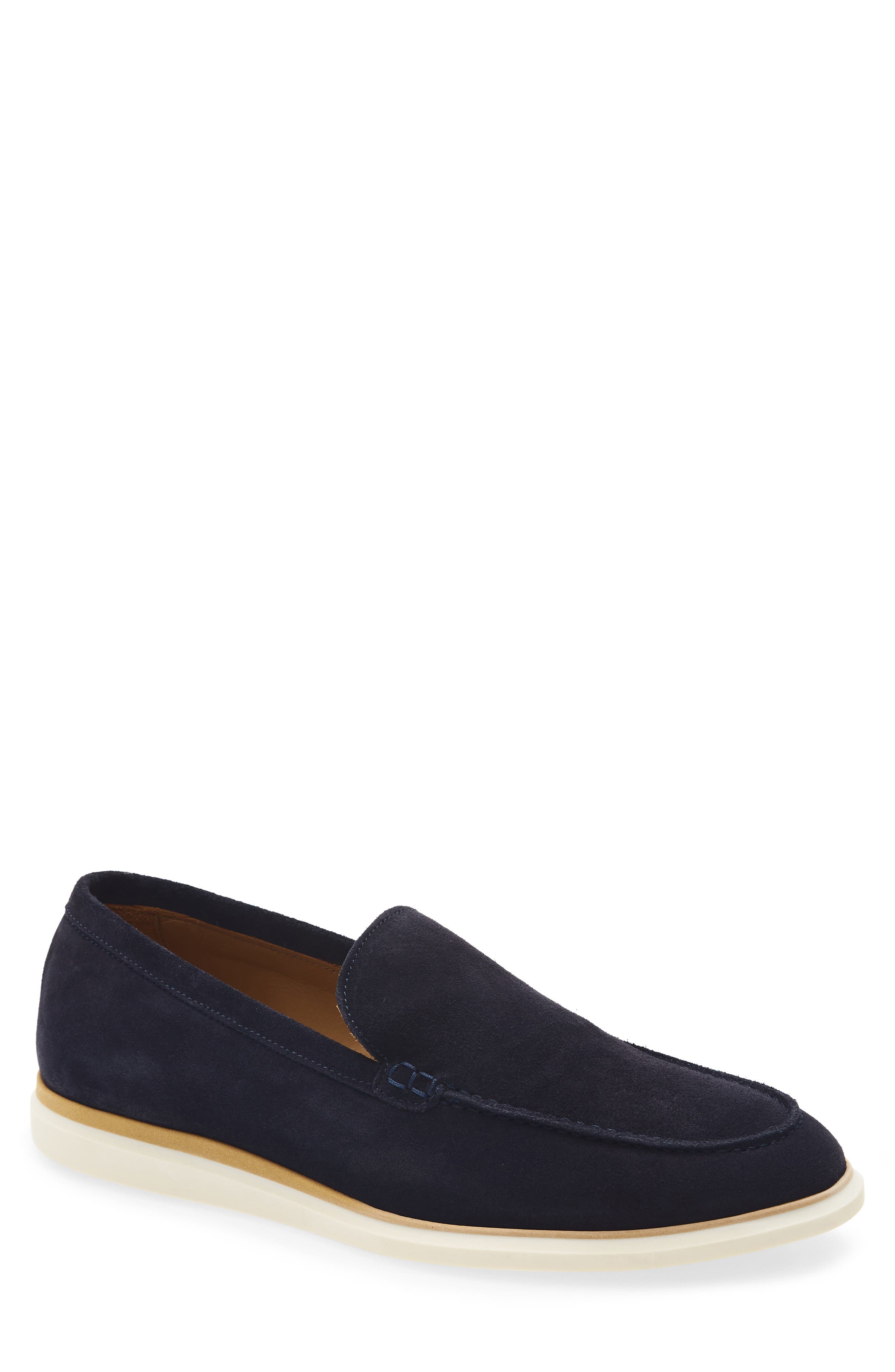Briggs Venetian Loafer, Main, color, SUEDE BLUE NAVY
