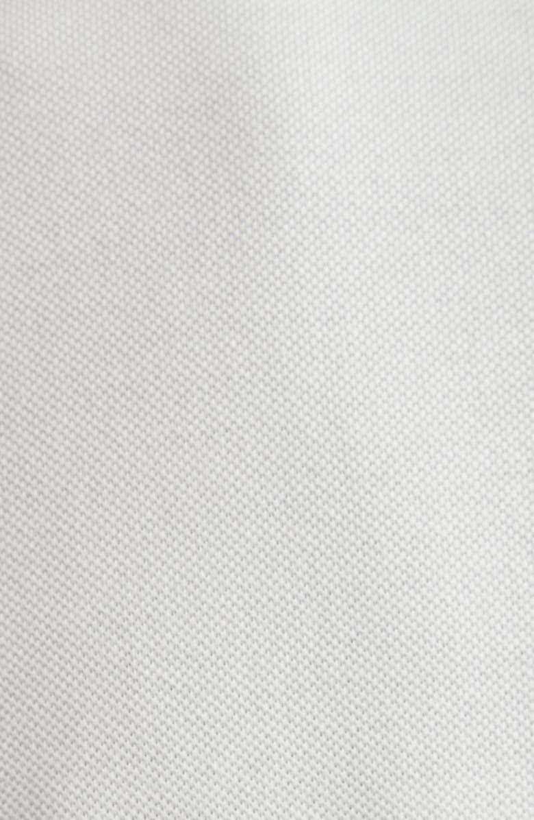 Moncler Logo Snap Placket Cotton Polo, Alternate, color, Bright White