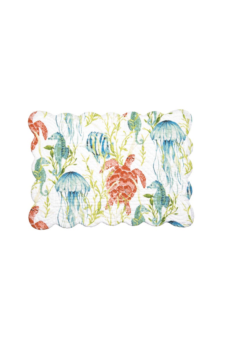 Paradise Sound Placemats, Set of 6, Alternate, color, Blue