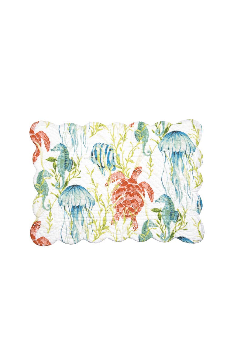C&F Home Paradise Sound Placemats, Set of 6, Alternate, color, Blue