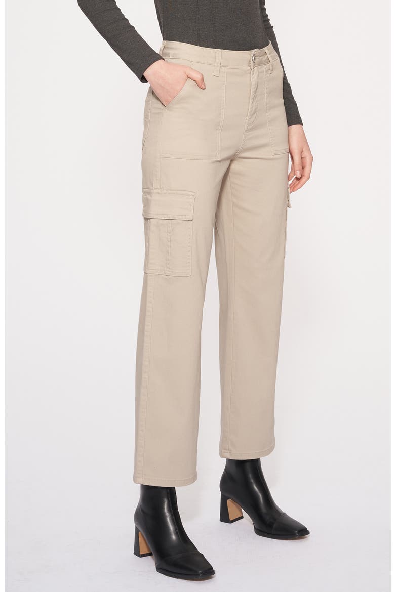 Angel High Waist Ankle Cargo Pants, Alternate, color, STONE