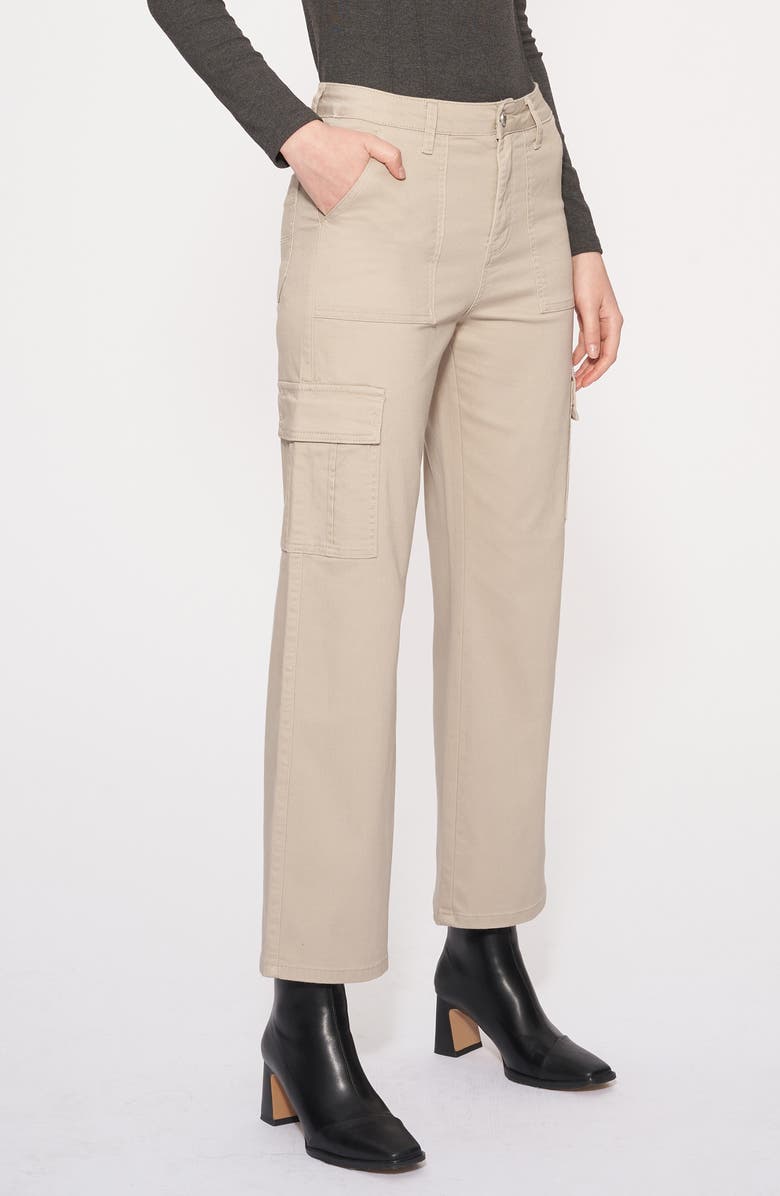 Bayeas Angel High Waist Ankle Cargo Pants, Alternate, color, Stone