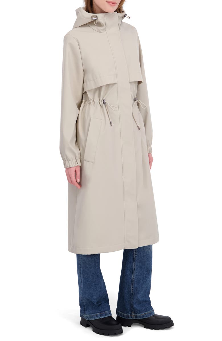 Tahari Amelia Hooded Coat, Alternate, color, Parchment