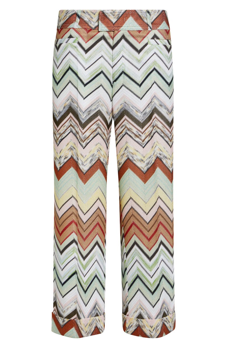 Missoni Chevron Stripe Trousers, Alternate, color, Light Blue/ Orange/ Green/ Tan