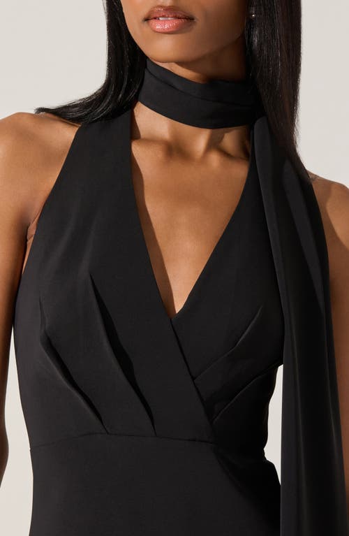 Astr The Label Hilaire Halter Neck Dress In Black