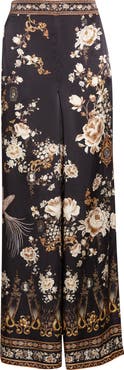 Camilla Flamenco Folklore Print Relaxed Silk Straight Leg Pants
