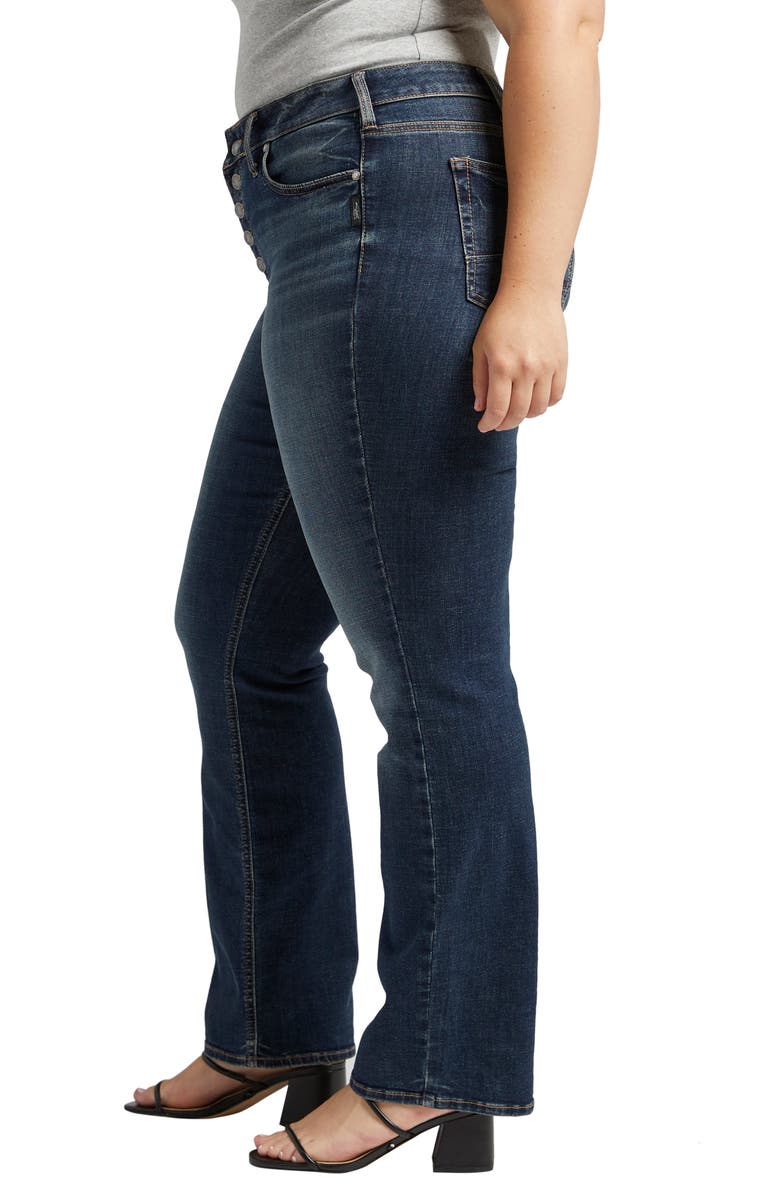 Silver Jeans Co. Suki Exposed Button Slim Fit Bootcut Jeans, Alternate, color, 